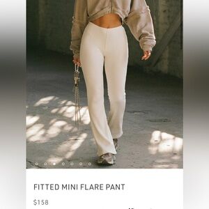 NWT Joah brown fitted mini flare pant in natural!small/medium